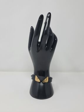 Fendi Monster Leather Bracelet Size 7 Inch